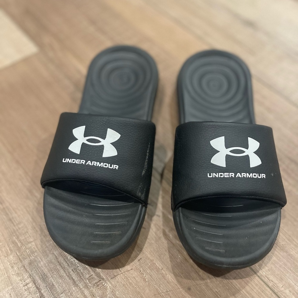 Under Armour Kids Black Slide Sandals